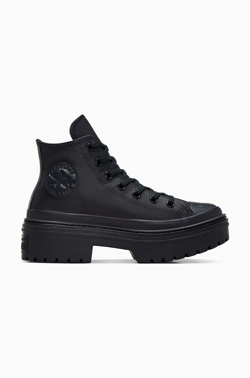 

Кожаные кроссовки Converse Chuck Taylor All Star на каблуке с ушками, черный