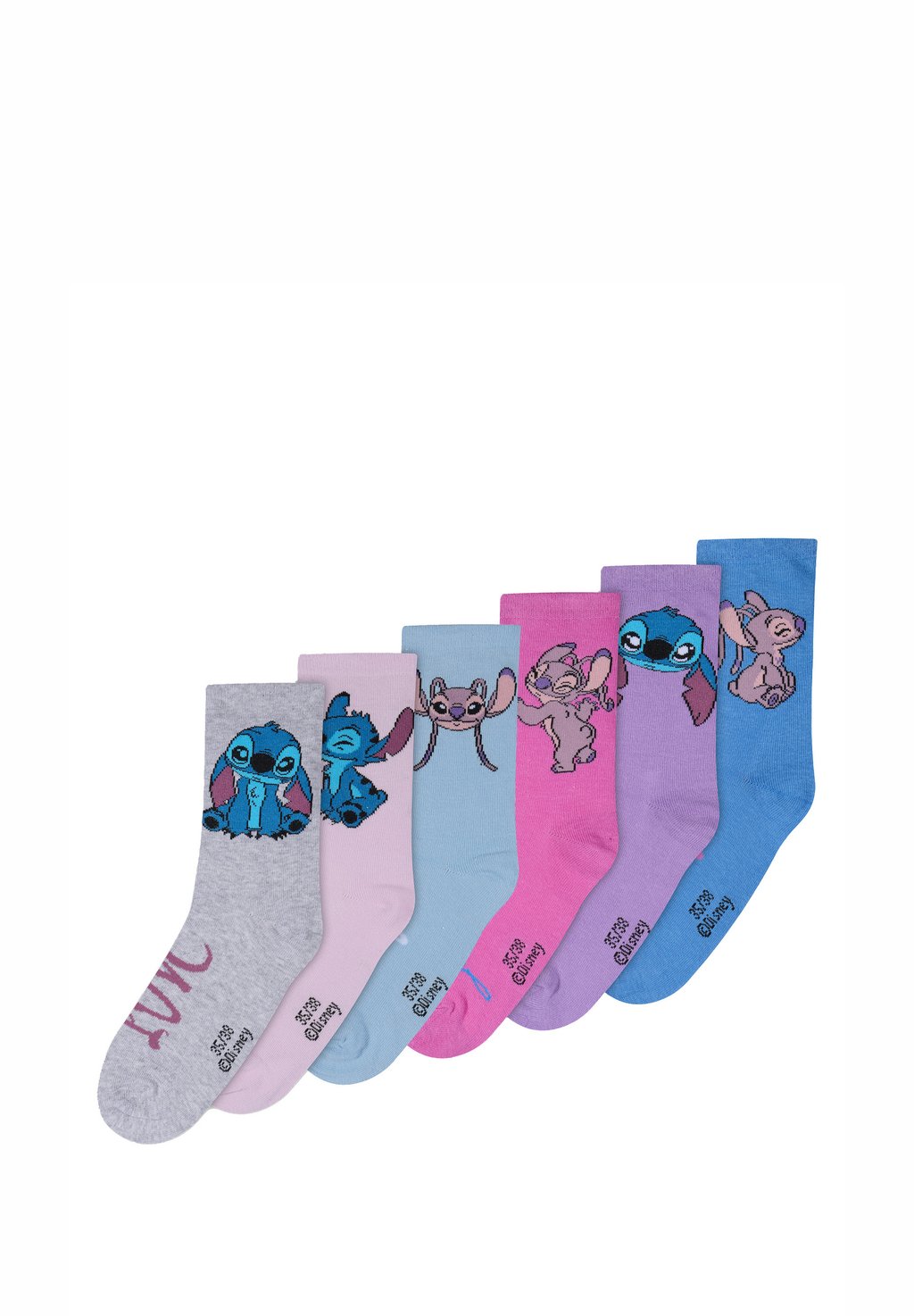 

Носки STITCH - PACK OF 6 Disney, синий