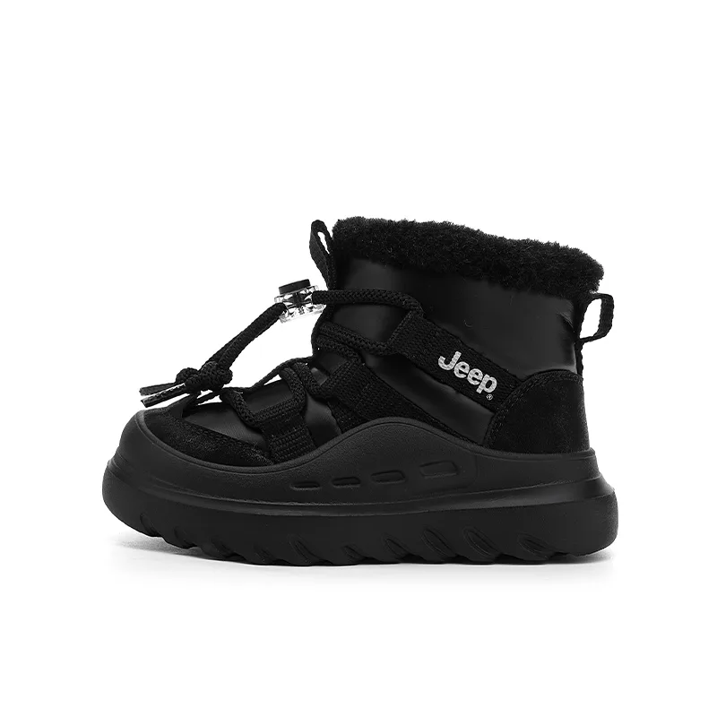 Детские зимние ботинки mid top Jeep, Obsidian Black[Snowfall before Us-Warm and Comfortable for The Journey]