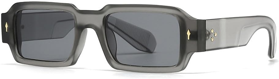 

Популярные модные квадратные женские солнцезащитные очки с заклепками, винтажные панк-очки, модные мужские солнцезащитные очки UV400, сине-зеленые солнцезащитные очки WNCKSQ, Gray Gray