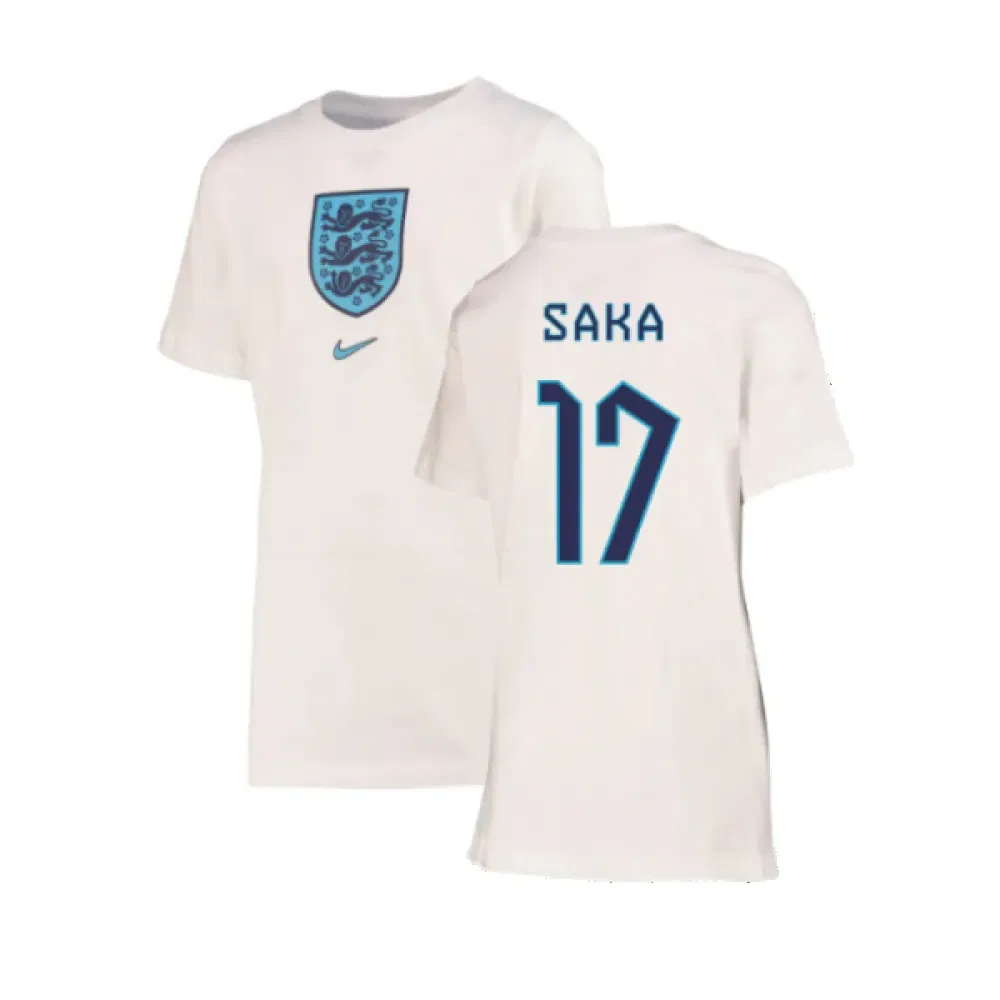 Футболка Англия 2022-2023 Saka 17 Nike England, белый