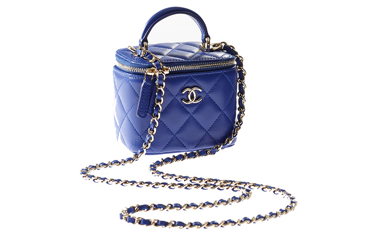 CHANEL Шопкин бокс баг, шолдер баг, кроссбоди баг, хэндбэг мини women's royal blue — фото 3