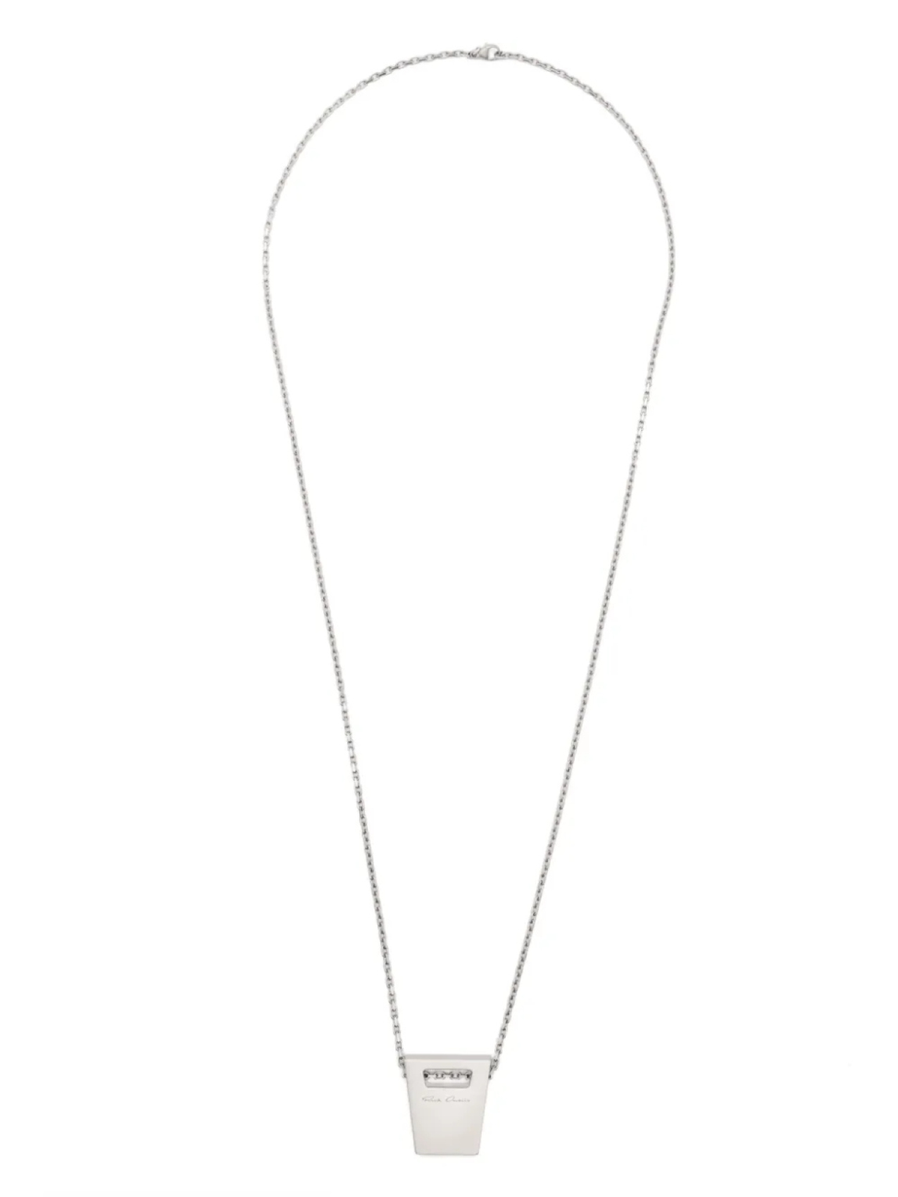 

Колье Dog Tag Rick Owens, серебряный
