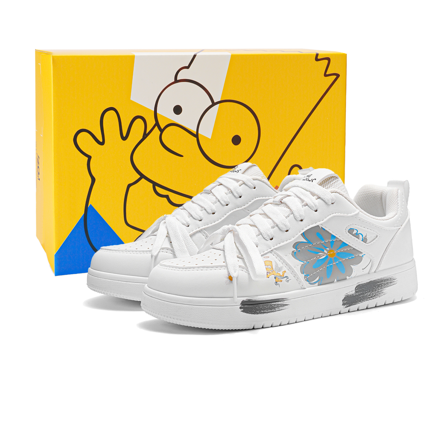 

The Simpsons Антискользящие износостойкие низкие скейтерские кеды унисекс Raw White[Cream], цвет Raw White[Cream]