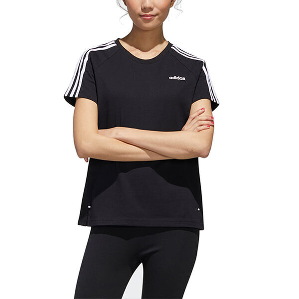 Футболка neo esntl 3s футболка спортивная с коротким рукавом Adidas, черный — фото 3