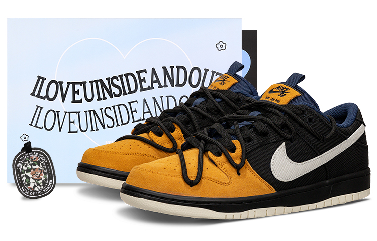 

Кроссовки Nike Dunk Skateboard Shoes Unisex Low-Top Black Yellow