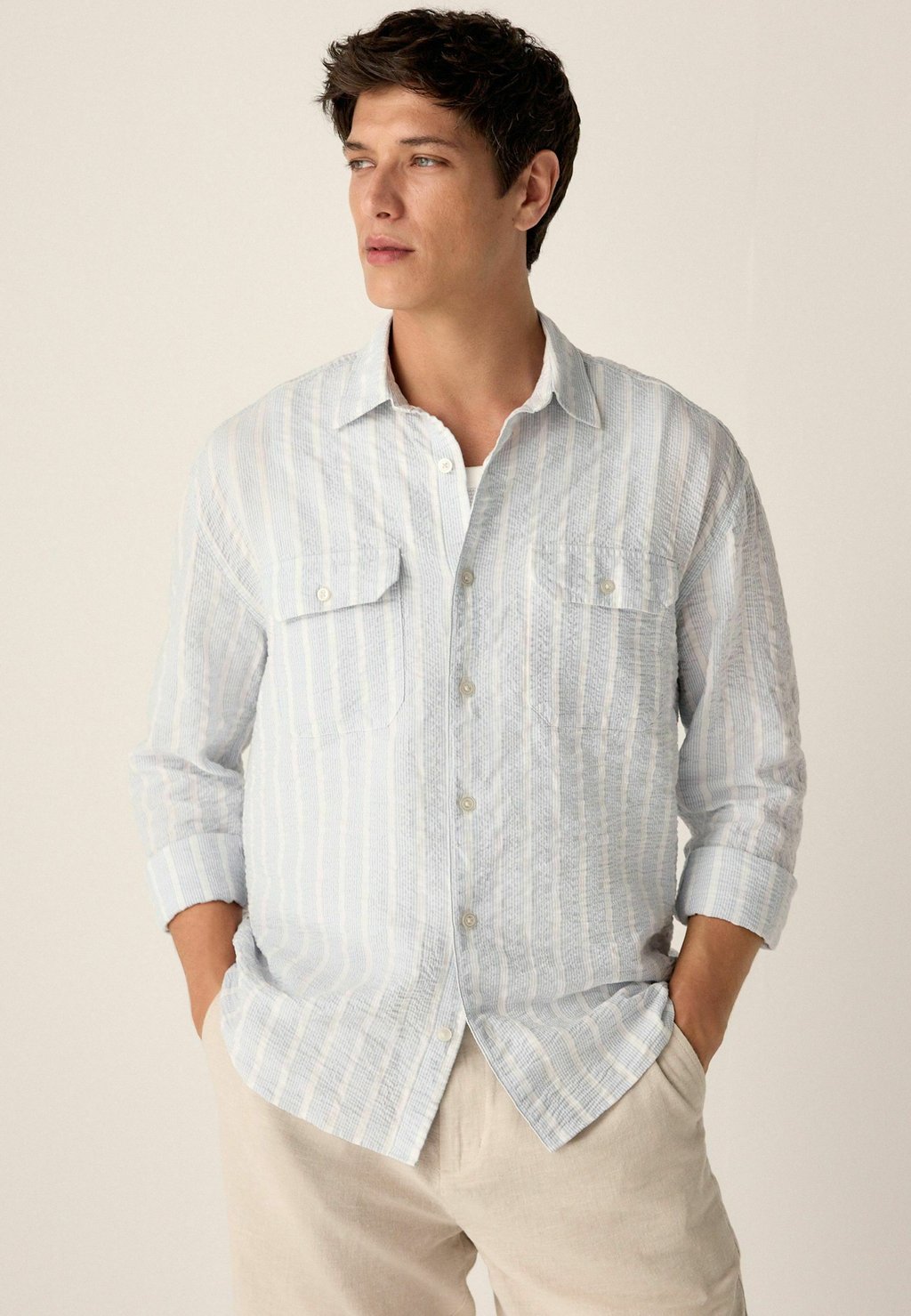 

Рубашка LONG SLEEVE STRIPE Next, синий