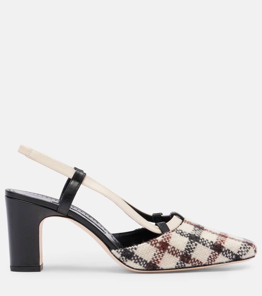 Вестал чередующиеся слингбэки Manolo Blahnik, Ywov 997R/Blck 0015/Dcrm 1123 — фото 4