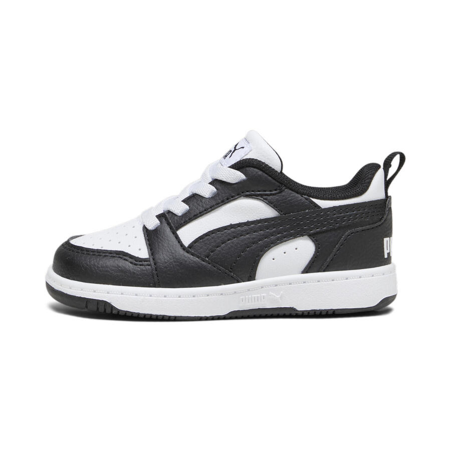 Кроссовки Rebound V6 Lo для маленьких детей PUMA, белые, чёрные — фото 3