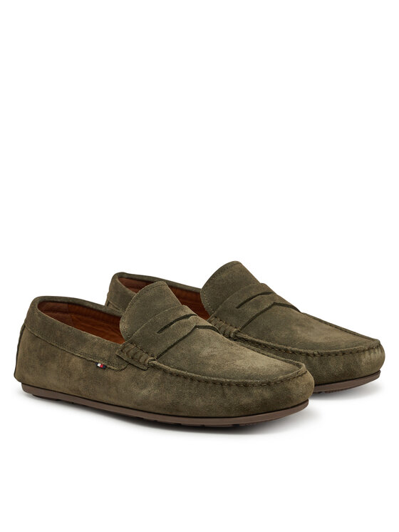 Мокасины Casual Hilfiger Suede Driver FM0FM04998 Tommy Hilfiger, зеленый — фото 2