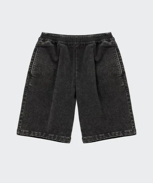 Детские шорты MUSINSA STANDARD KIDS Denim Jersey One-Tuck Wide Banding Shorts — фото 3