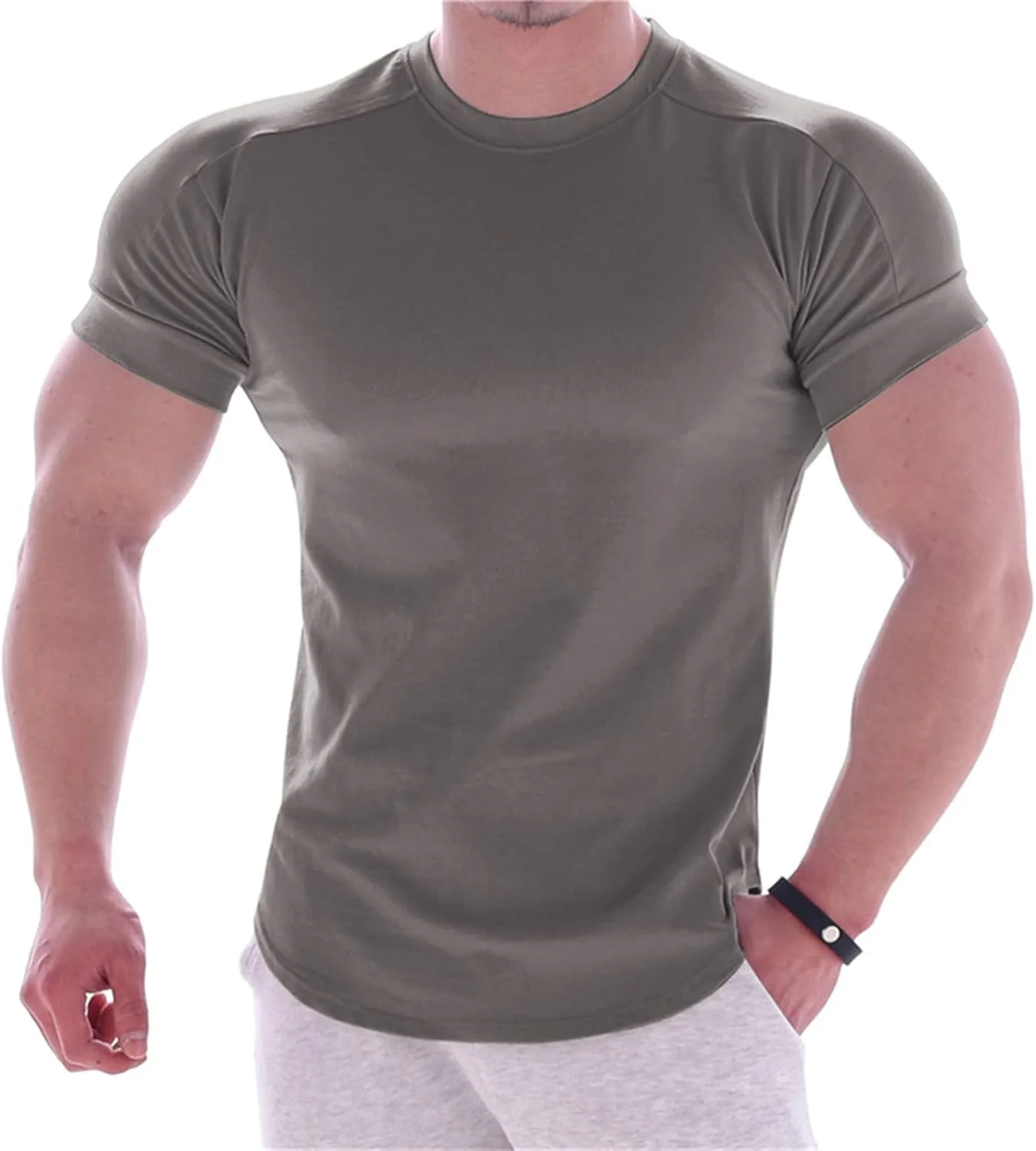Мужская футболка Athletic Skinny Tunic Tees для тренировок — фото 2