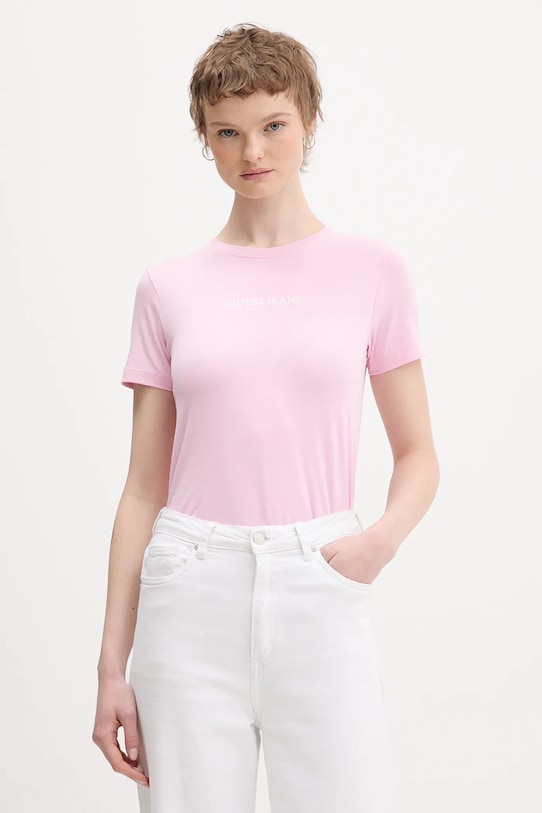 

Футболка Guess Jeans, розовый