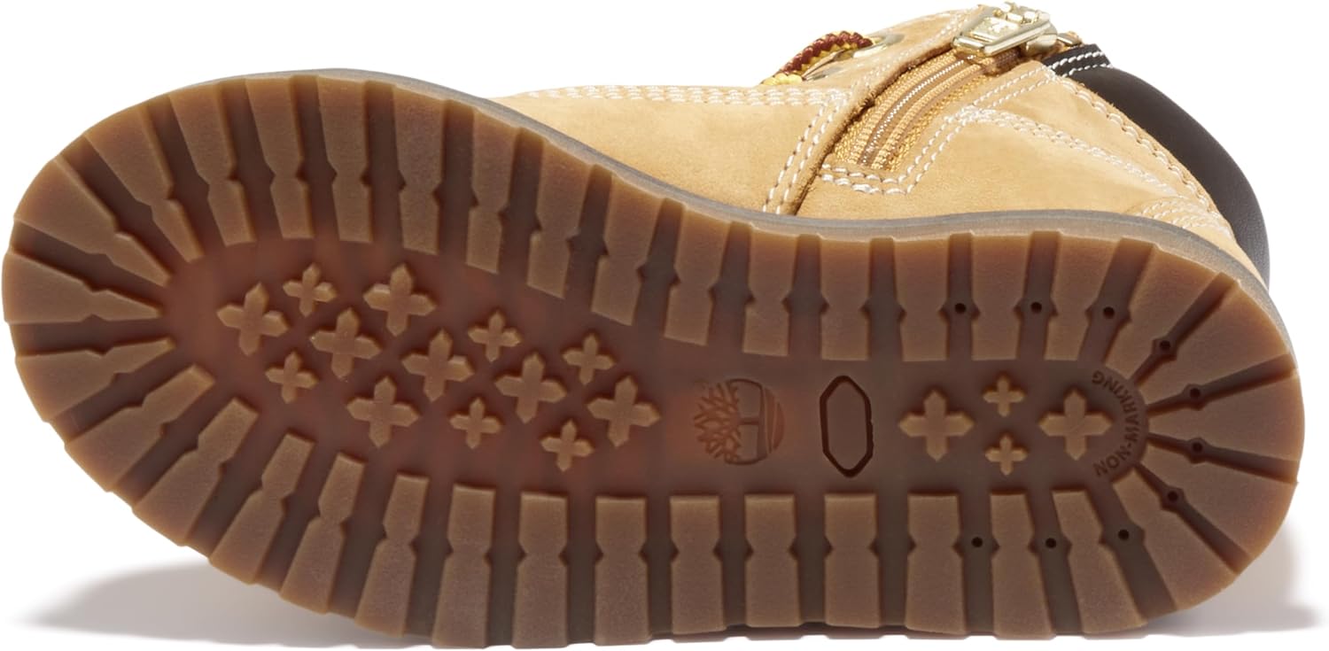 Детские ботинки Timberland Pokey Pine Mid Boot с боковой застежкой-молнией, Wheat — фото 4