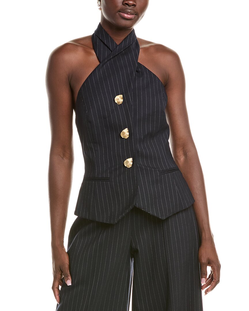 

Рубашка Oscar de la Renta Woven Wool-Blend Blouse Oscar De La Renta, синий