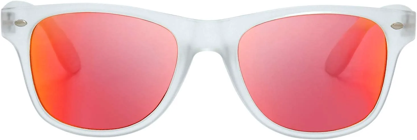 

Солнцезащитные очки Fresh с матовой оправой, светоотражающими цветными линзами, пружинными дужками и роговой оправой. Подарочная коробка The Fresh, 13--frost