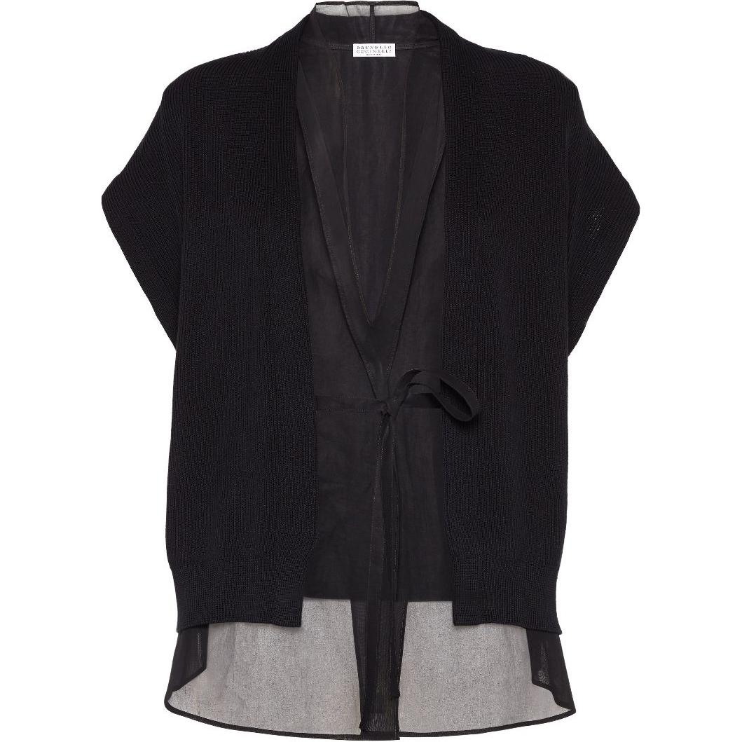 

Brunello Cucinelli Рубашка Layered Tied Waist Cardigan