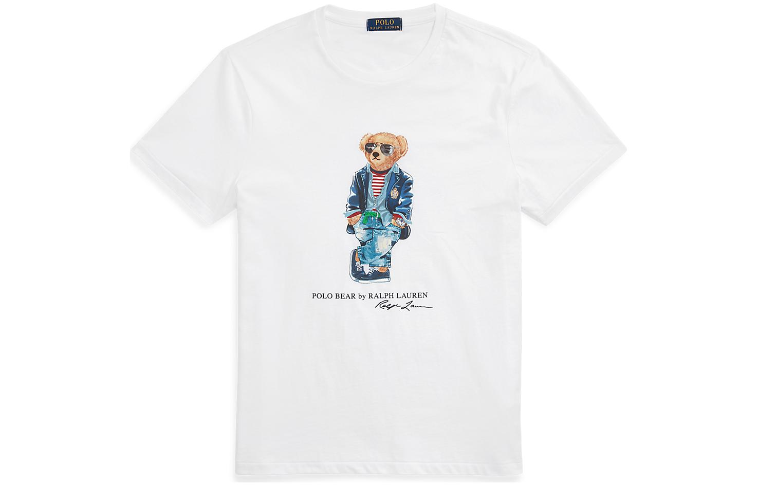 Футболка с принтом Novelty Bear Polo Ralph Lauren, белый — фото 3