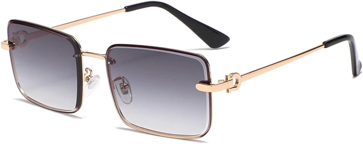 

Солнцезащитные очки с защитой от УФ-излучения UV400 | Без оправы, градиентные, из сплава, женские | Для женщин и мужчин, для занятий спортом на открытом воздухе и вождения DSVIGF, Gradient Grey