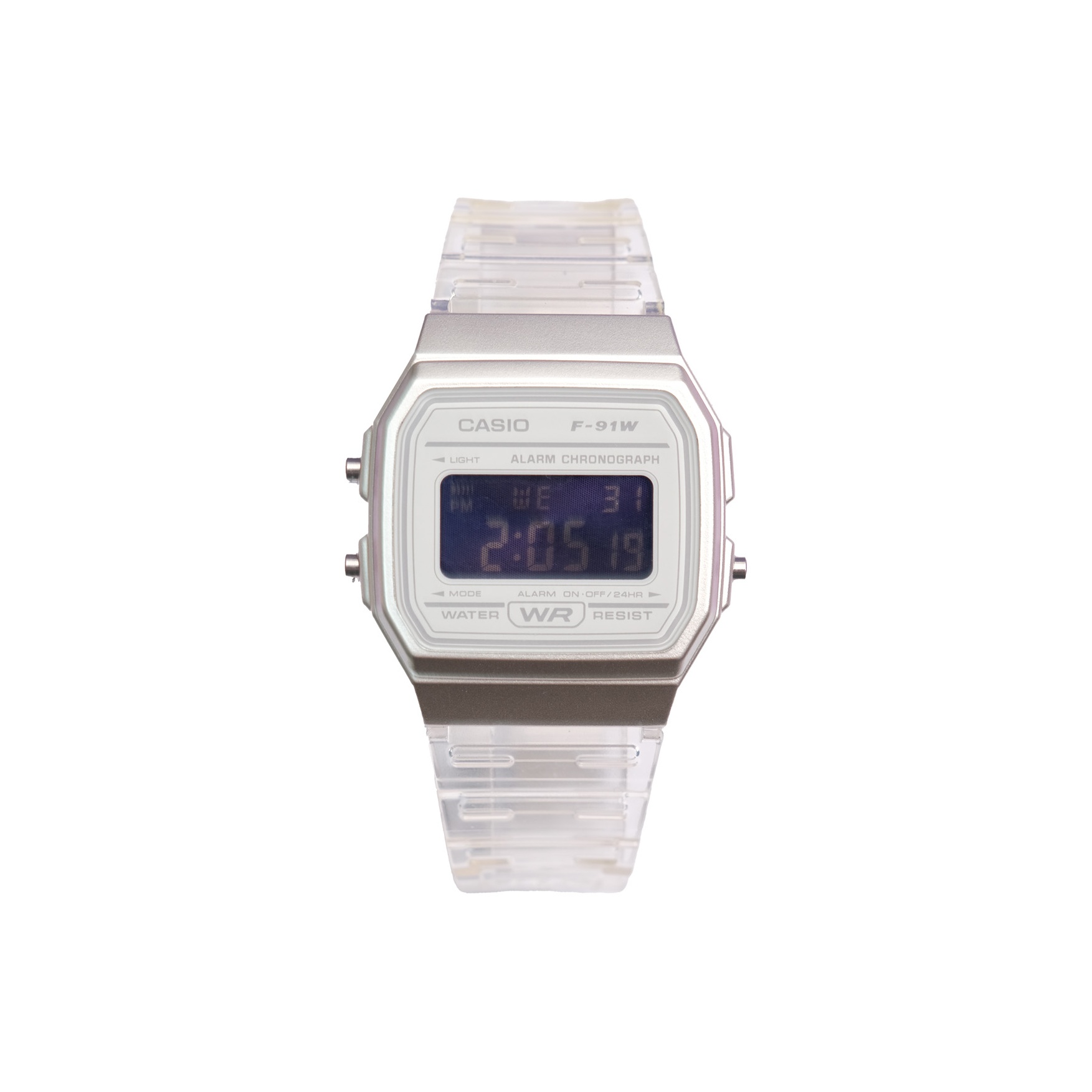 

CASIO Ретрофит серия электронный механизм ремешок из смолы унисекс фиолетовый циферблат