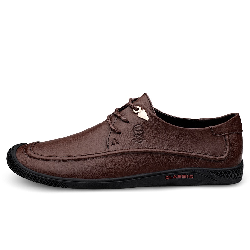 

LAORENTOU Мужские повседневные туфли мужские низкие тёмно-коричневые, цвет Dark Brown