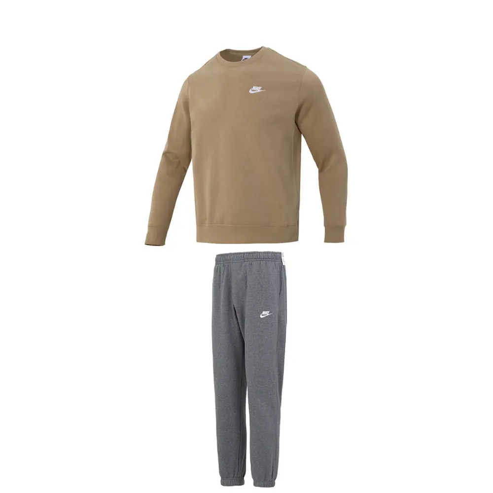 Nike Спортивная одежда мужская коричневая топ+серые брюки — фото 3