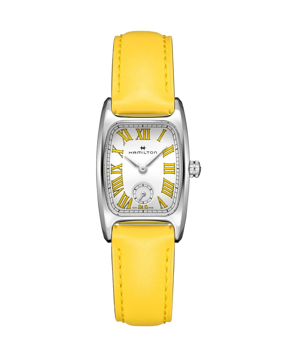 

Женские часы American Classic Boulton Small Second H13321812 с кожаным ремешком Hamilton, жёлтый