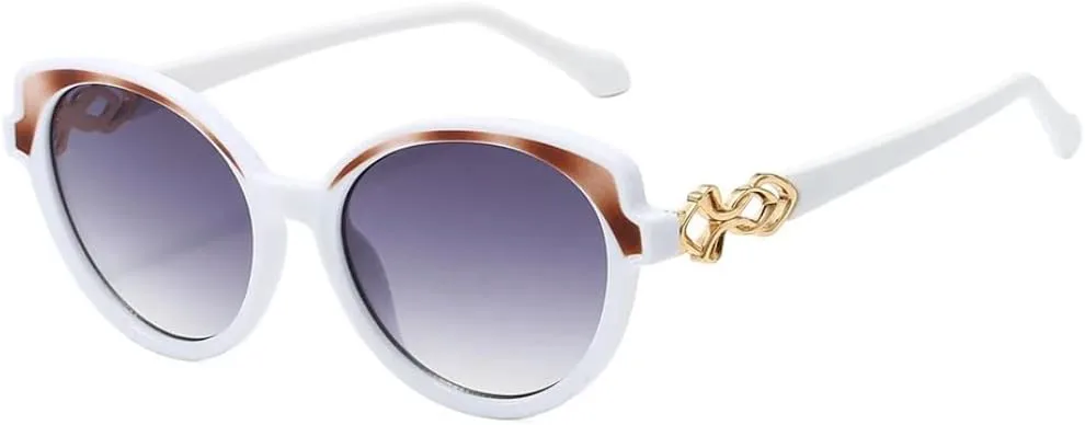 

Роскошные солнцезащитные очки «кошачий глаз» с градиентным переходом цвета для женщин, оправа для мужчин с защитой от УФ-излучения UV400 TYUVIVO, White Grey