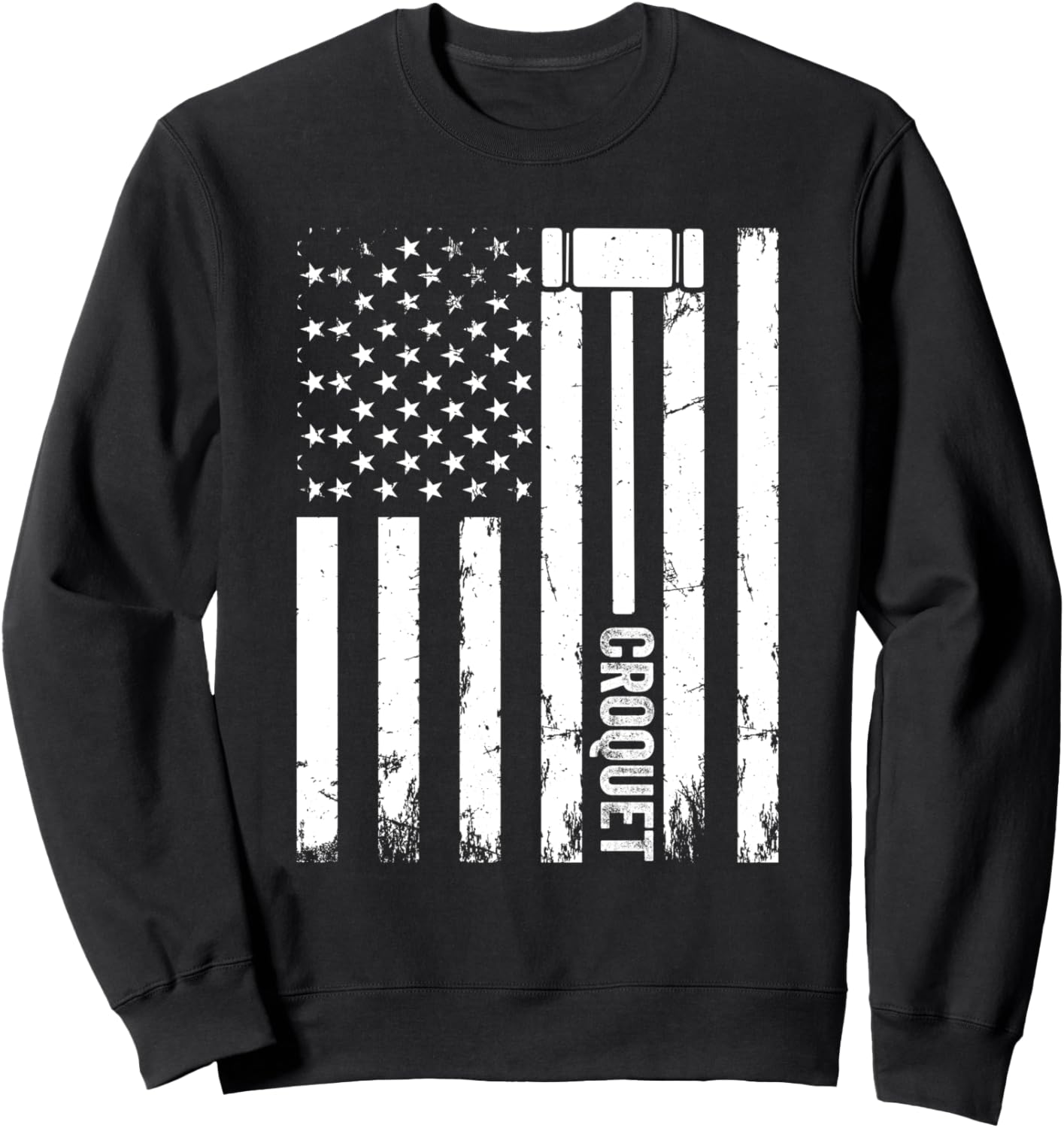 

Толстовка с изображением американского флага, символизирующего игрока в крокет Croquet Designs, черный