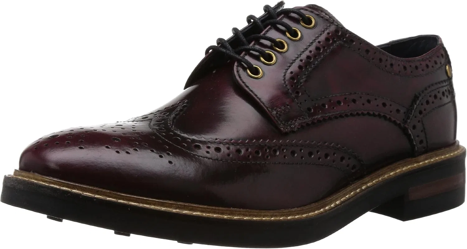 Мужские оксфорды Base London Woburn, Red 532 Hi Shine Bordo