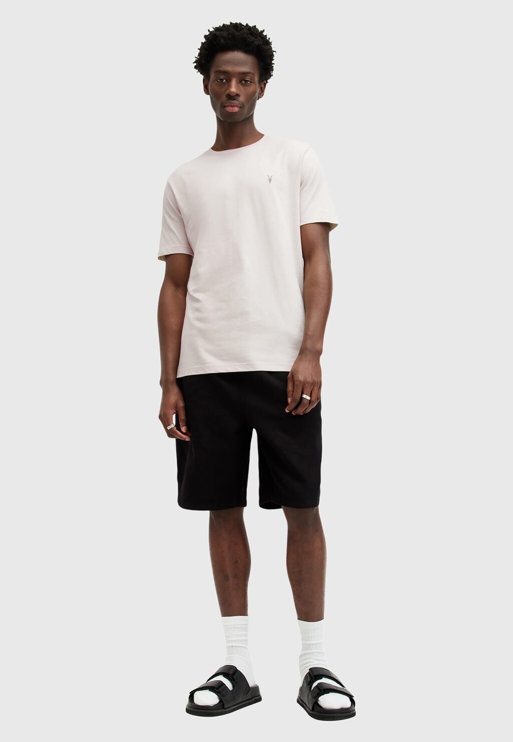 

Базовая футболка Brace Crew 3 Pack AllSaints, черный