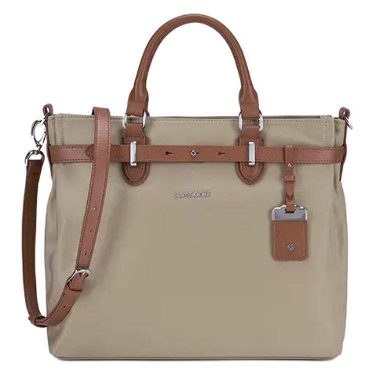 

Портфель из коровьей кожи, женская сумка Milk Coffee Samsonite, basic set (bag)