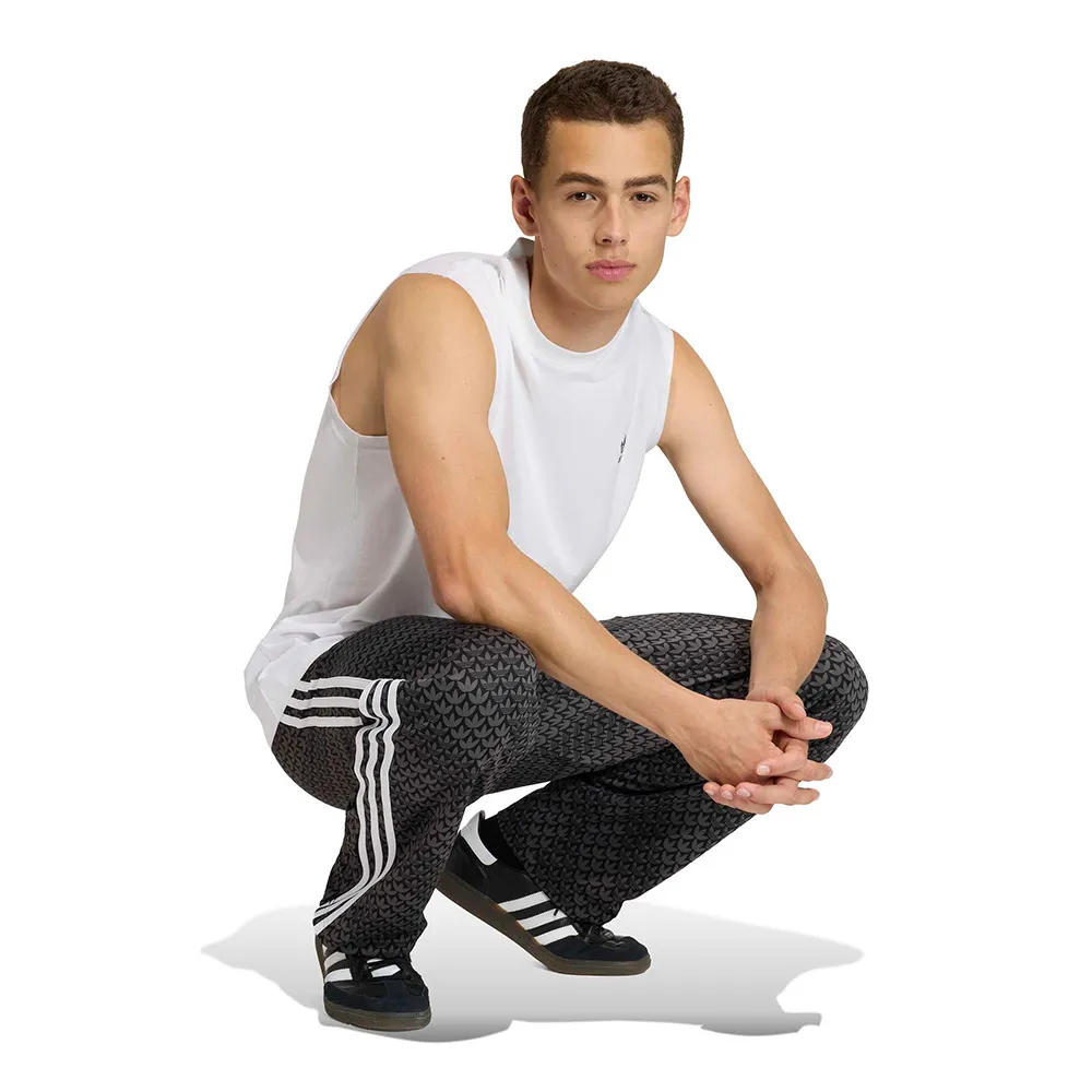 Брюки adidas Originals Firebird Loose Monogram, черный — фото 4