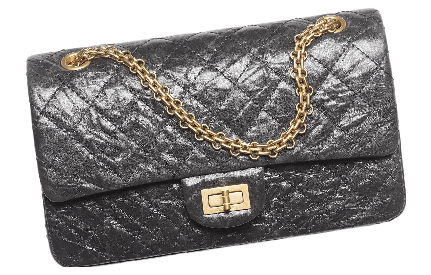 CHANEL 255 Сумка через плечо из телячьей кожи, кроссбоди женская Dark Gray — фото 2