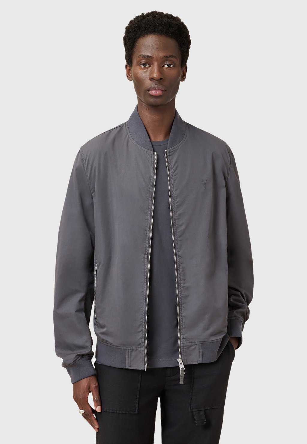 

Куртка-бомбер BASSETT AllSaints, серый