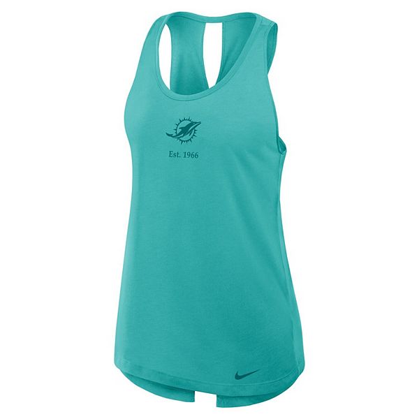 Женский топ Performance Aqua Miami Dolphins Glory Crisscross Nike — фото 3