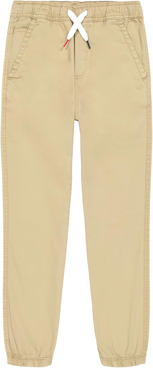 

Брюки-джоггеры Tommy Hilfiger Boys Clark из эластичного твила с завязкой на шнурке, Tan Chino