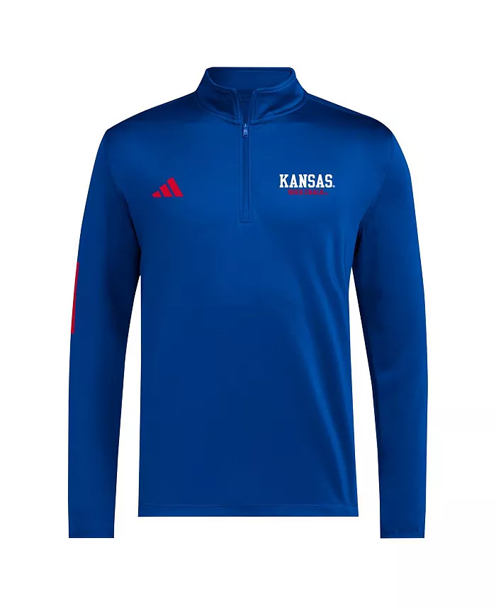 Мужская полузастегивающаяся толстовка Royal Kansas Jayhawks для гольфа adidas — фото 3