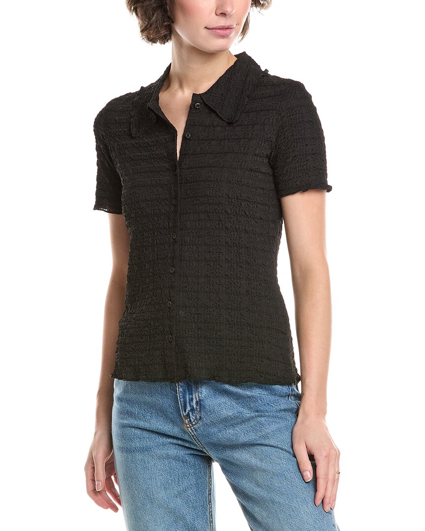 

Джейсон Ву Рубашка со сборками и застежкой на пуговицы Jason Wu, черный