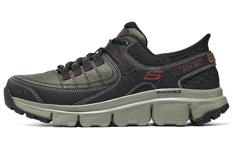 

Skechers Кроссовки Hands Free Slip-Ins, прочные, дышащие, низкие, мужские, для активного отдыха, черно-зеленые