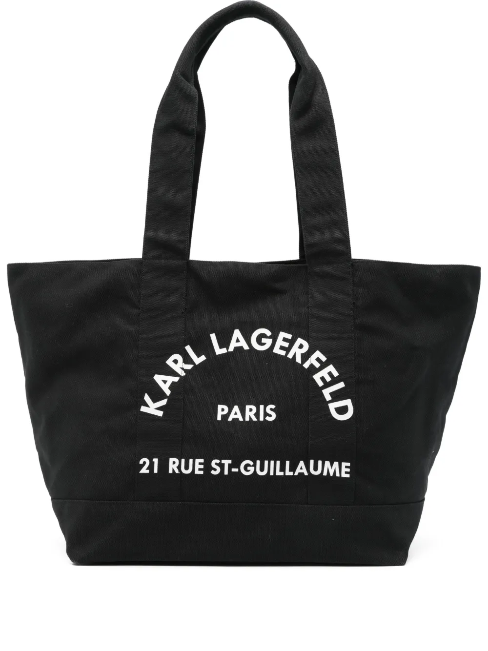 

Сумка-тоут с логотипом KARL LAGERFELD, черный