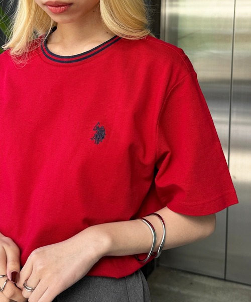 

Футболка-поло унисекс из пике U.S. POLO ASSN., красный