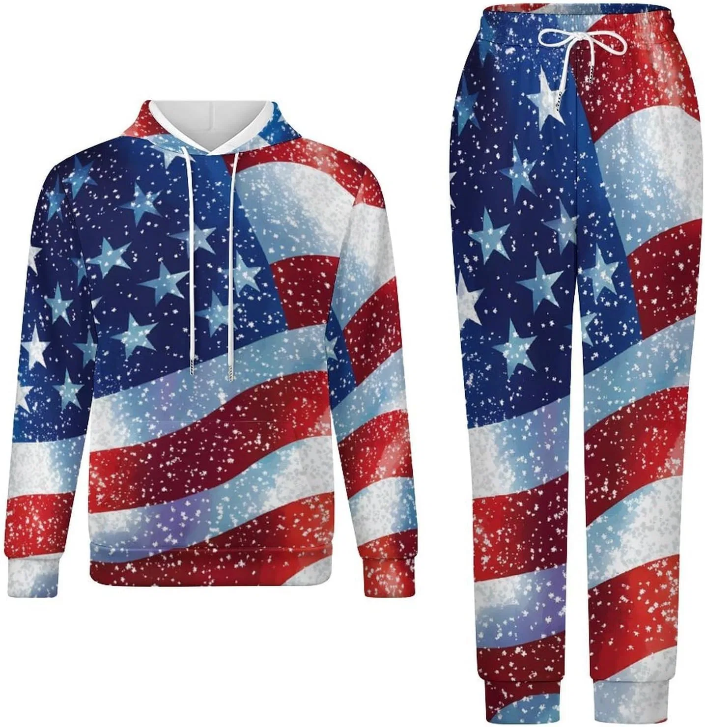 Спортивный костюм с флагом США, 2 предмета, худи и брюки, Style — фото 4