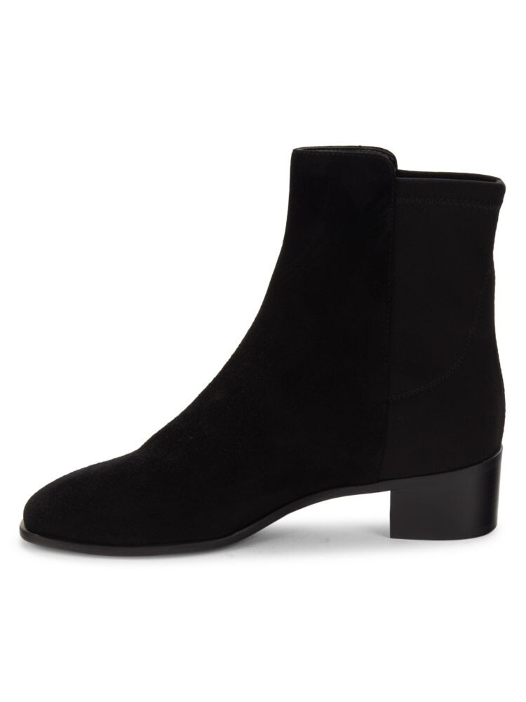 Замшевые ботильоны на каблуке City Stuart Weitzman, черный — фото 4