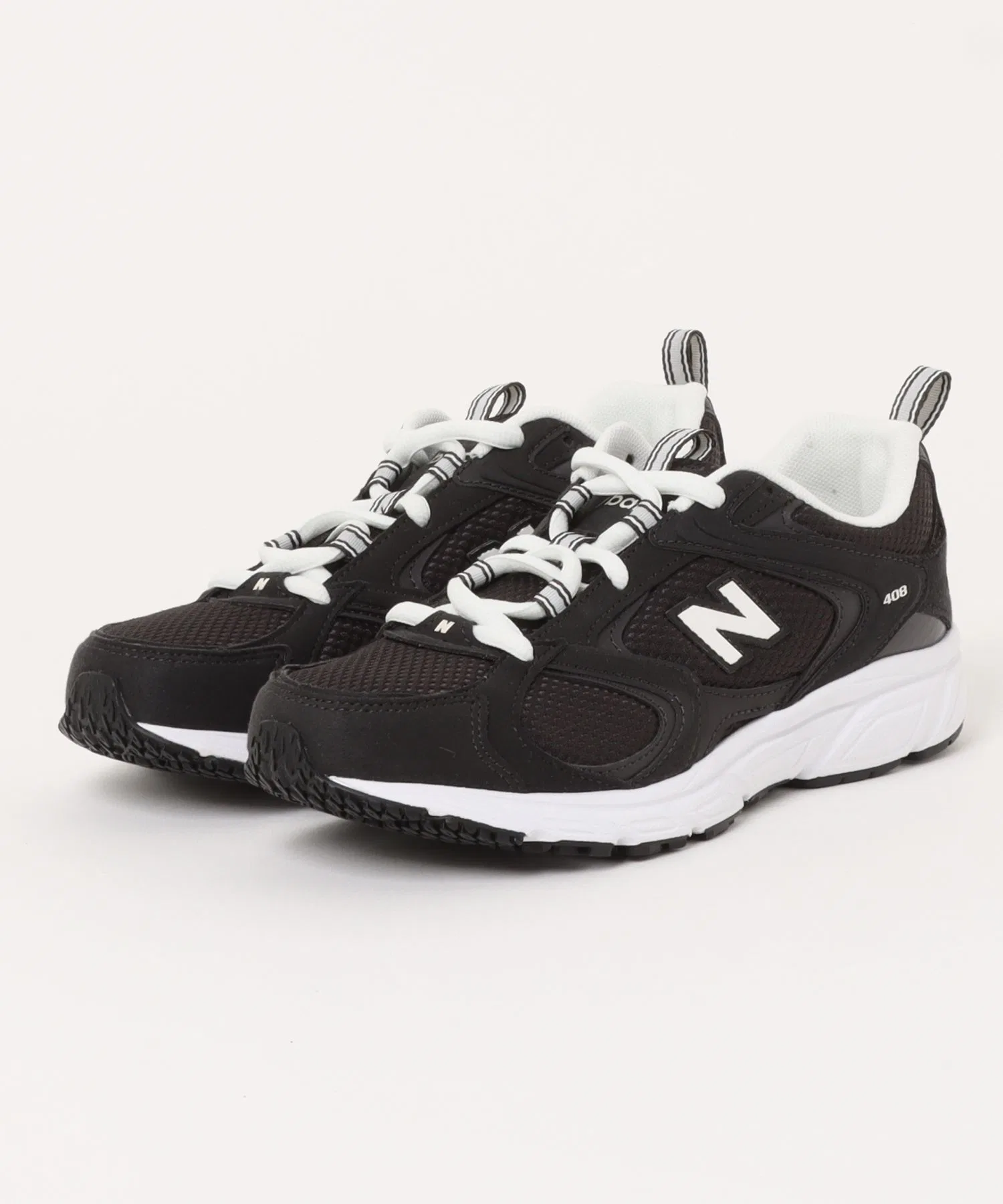 Мужские кроссовки New Balance U408 из искусственной кожи чёрные