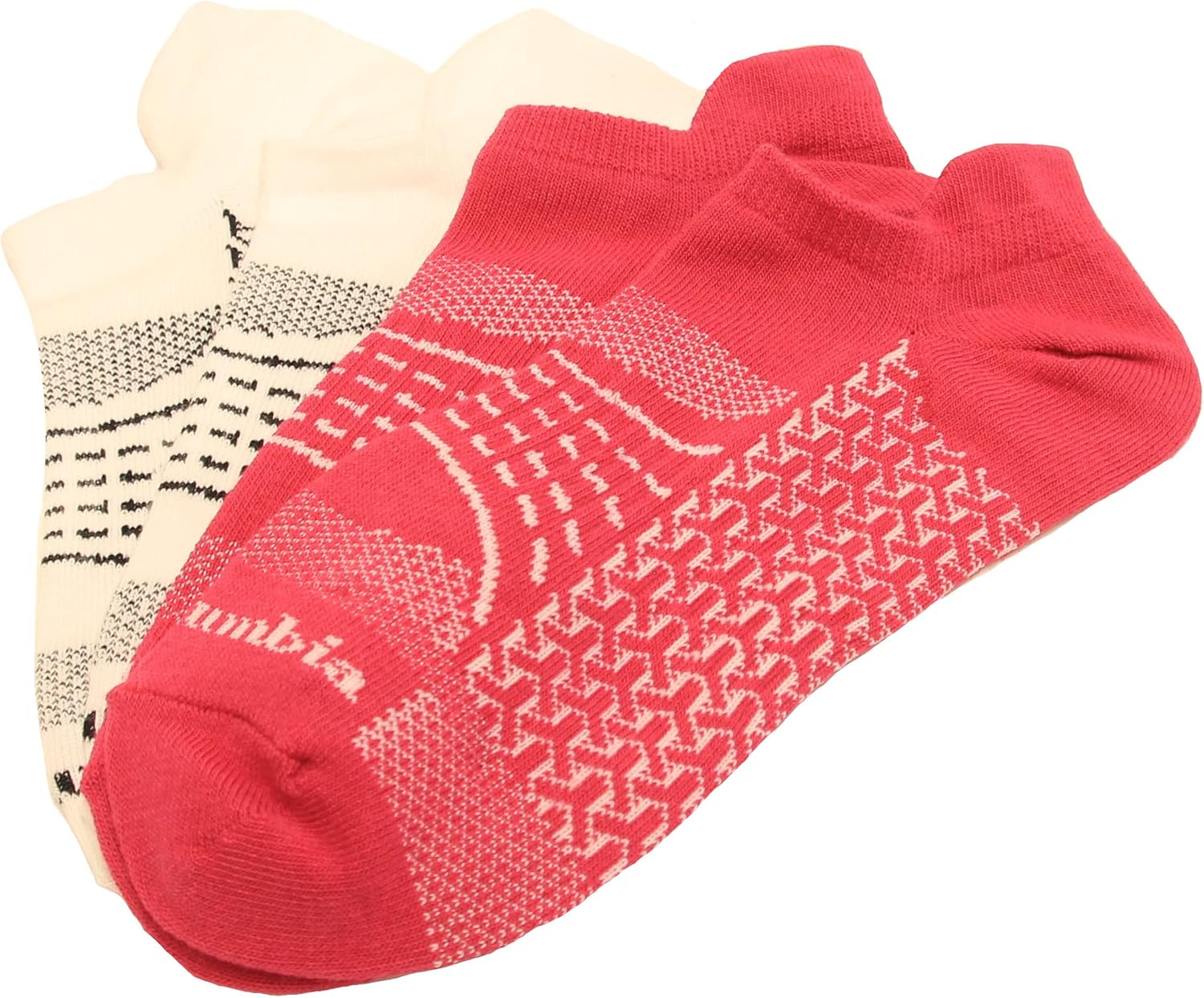 

Женские носки Columbia No Show Mapped, 2 пары, размер 4-10, Haute Pink/White