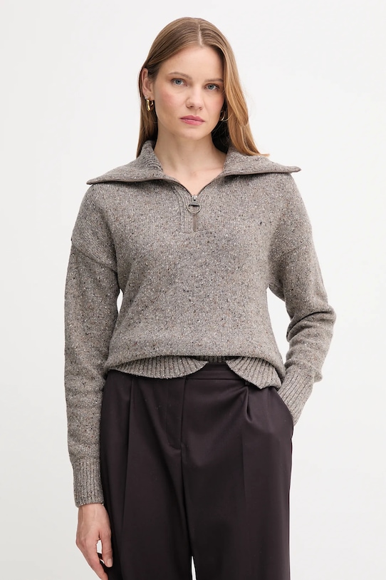 

Свитер с шерстью Barbour, серый