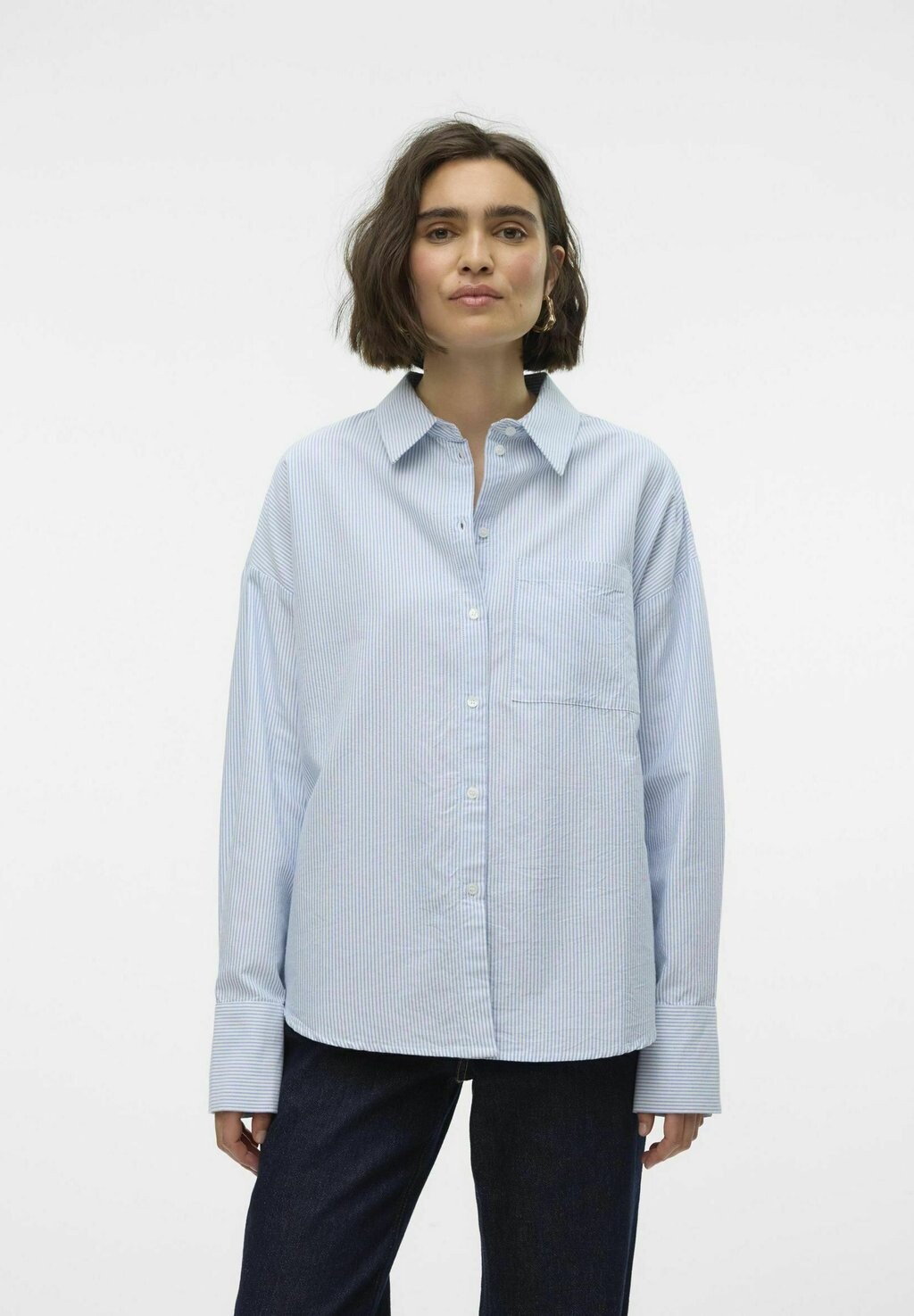 

Блузка на пуговицах VMENYA Vero Moda, синий