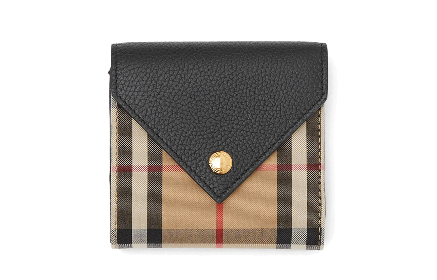 

Кожаный кошелек женский черный коричневый Burberry