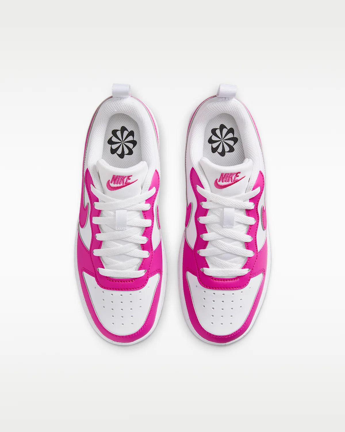 Кроссовки Nike Court Borough Low Recraft для детей, White/Laser Fuchsia — фото 4